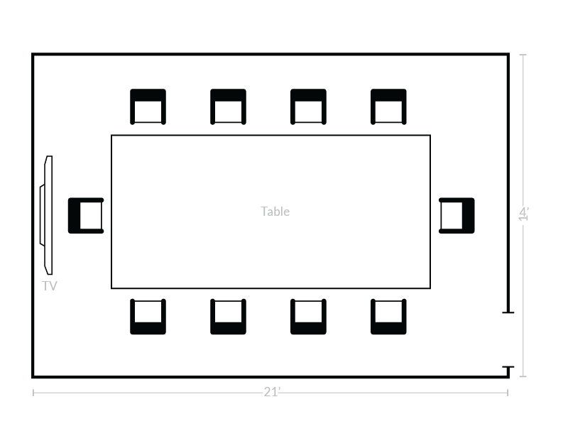 Cattail Boardroom Venue Layout